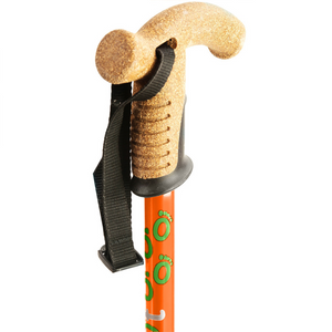 Flexyfoot  Cork Handle  Walking Stick - Orange