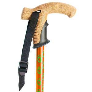 Flexyfoot  Cork Handle  Walking Stick - Orange