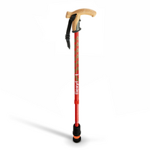 Load image into Gallery viewer, Flexyfoot  Cork Handle  Walking Stick - Red 