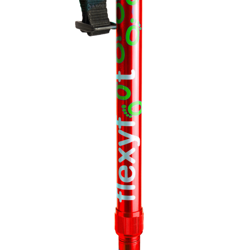 Flexyfoot  Cork Handle  Walking Stick - Red 