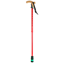 Load image into Gallery viewer, Flexyfoot  Cork Handle  Walking Stick - Red 