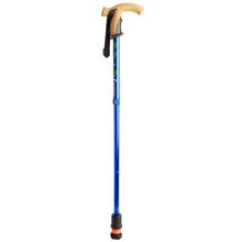 Load image into Gallery viewer, Flexyfoot  Cork Handle Folding Walking Stick - Blue 