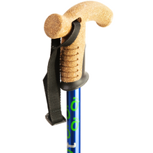 Load image into Gallery viewer, Flexyfoot  Cork Handle Folding Walking Stick - Blue 