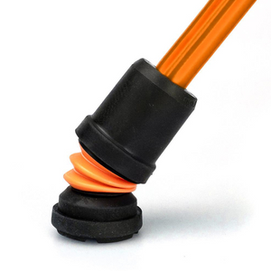 Flexyfoot  Cork Handle Folding Walking Stick - Orange