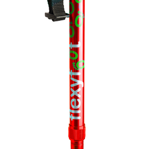 Flexyfoot  Cork Handle Folding Walking Stick - Red