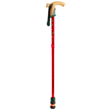 Load image into Gallery viewer, Flexyfoot  Cork Handle Folding Walking Stick - Red