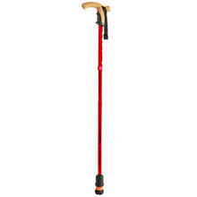 Load image into Gallery viewer, Flexyfoot  Cork Handle Folding Walking Stick - Red