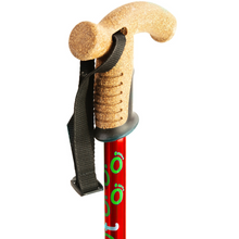 Load image into Gallery viewer, Flexyfoot  Cork Handle Folding Walking Stick - Red