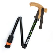 Load image into Gallery viewer, Flexyfoot  Cork Handle Folding Walking Stick 