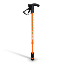 Load image into Gallery viewer, Flexyfoot  Derby Handle  Walking Stick - Orange 
