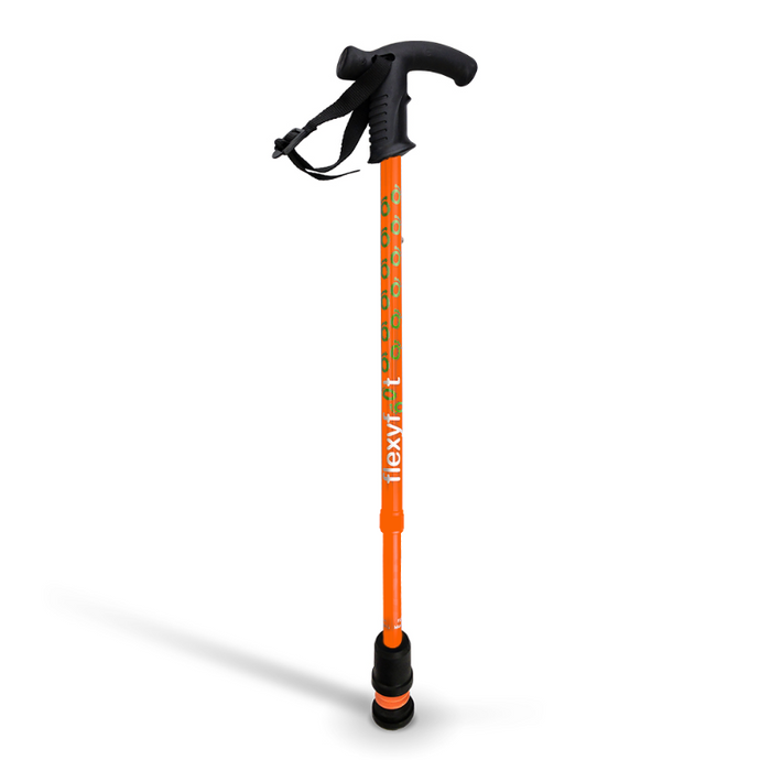 Flexyfoot  Derby Handle  Walking Stick - Orange 