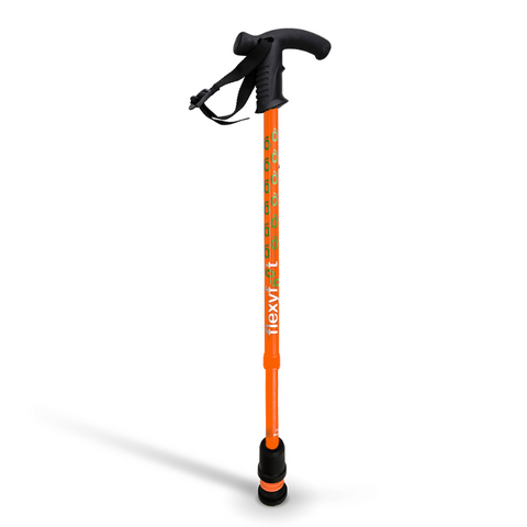 Flexyfoot  Derby Handle  Walking Stick - Orange