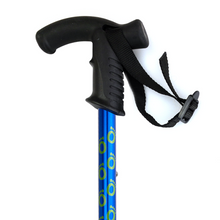 Load image into Gallery viewer, Flexyfoot  Derby Handle Folding Walking Stick - Blue