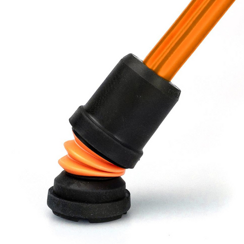 Flexyfoot  Derby Handle Folding Walking Stick - Orange