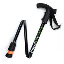 Load image into Gallery viewer, Flexyfoot  Derby Handle Folding Walking Stick 