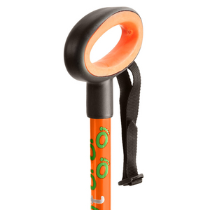 Flexyfoot  Oval Handle Folding Walking Stick - Orange