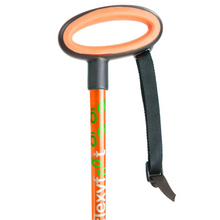 Load image into Gallery viewer, Flexyfoot  Oval Handle Folding Walking Stick - Orange
