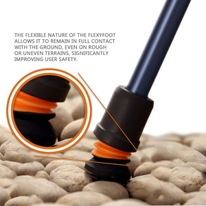 Flexyfoot  Oval Handle Folding Walking Stick - Orange
