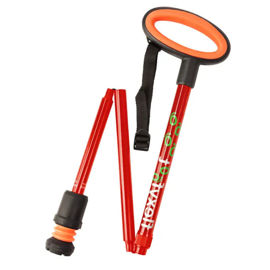 Flexyfoot  Oval Handle Folding Walking Stick - Red_img