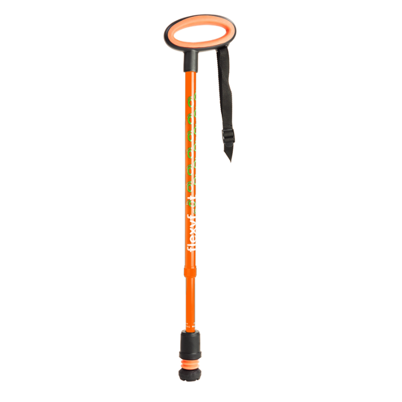 Flexyfoot  Oval Handle Walking Stick - Orange