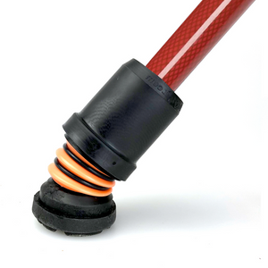 Flexyfoot Carbon Fibre Folding Comfort Grip - Red Left                                   