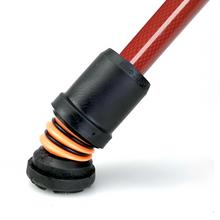 Load image into Gallery viewer, FLEXYFOOT CARBON FIBRE FOLDING COMFORT GRIP CRUTCH - RED RIGHT