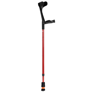 FLEXYFOOT CARBON FIBRE FOLDING COMFORT GRIP CRUTCH - RED RIGHT