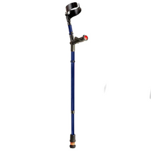 Load image into Gallery viewer, Flexyfoot Comfort Grip Double Adjustable Crutch - Blue - Left 