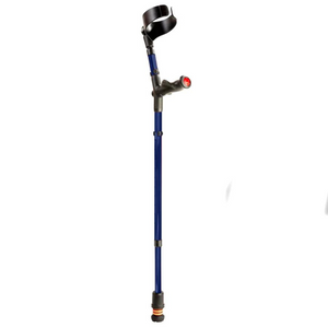 Flexyfoot Comfort Grip Double Adjustable Crutch - Blue - Left 
