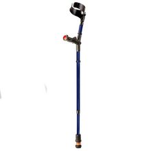 Load image into Gallery viewer, Flexyfoot Comfort Grip Double Adjustable Crutch - Blue - Left 