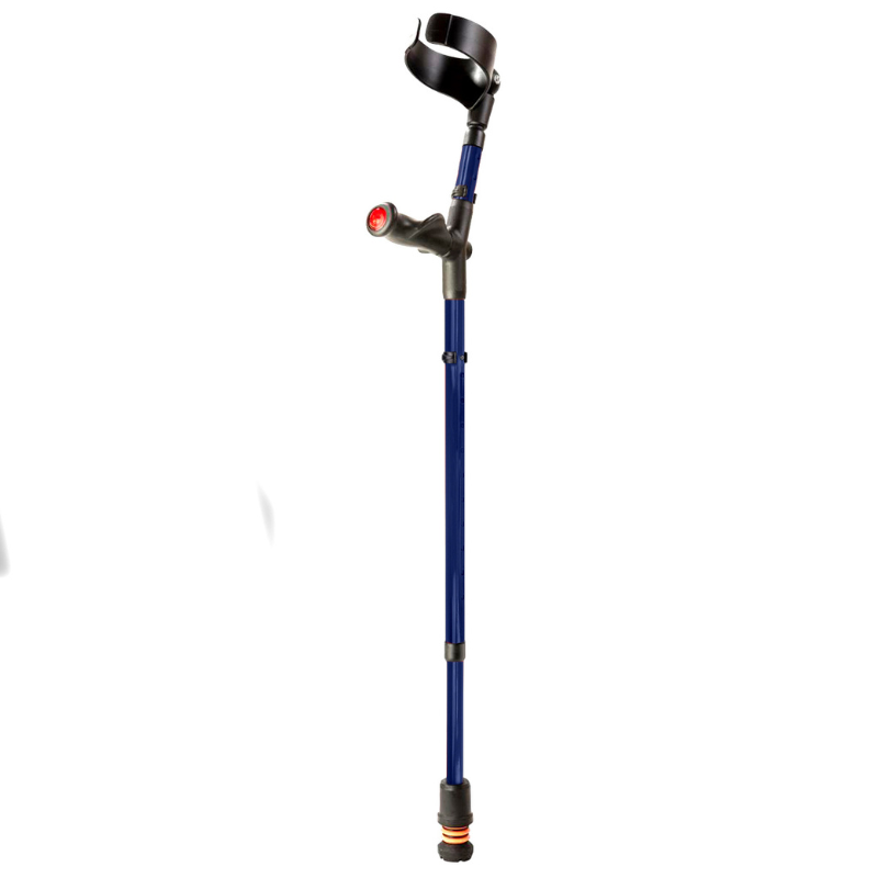 Flexyfoot Comfort Grip Double Adjustable Crutch - Blue - Left 