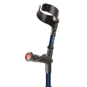 Flexyfoot Comfort Grip Double Adjustable Crutch - Blue - Left 