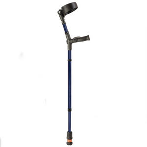 Flexyfoot Comfort Grip Double Adjustable Crutch - Blue - Left 