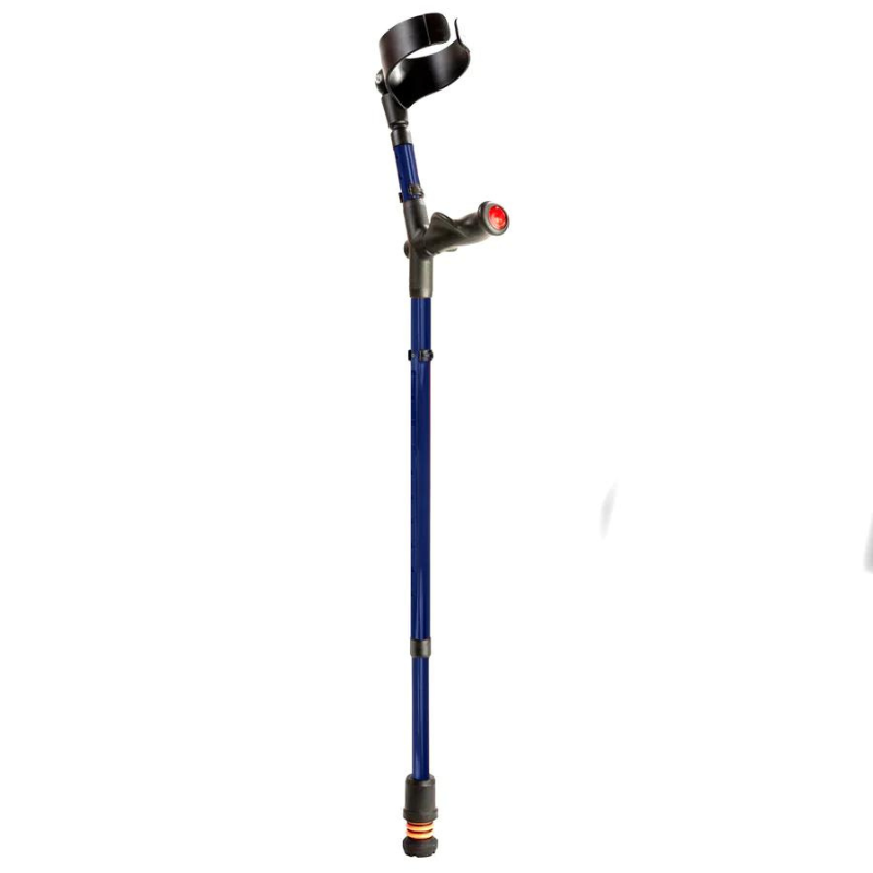 FLEXYFOOT COMFORT GRIP DOUBLE ADJUSTABLE CRUTCH - BLUE - RIGHT 