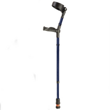 Load image into Gallery viewer, FLEXYFOOT COMFORT GRIP DOUBLE ADJUSTABLE CRUTCH - BLUE - RIGHT 