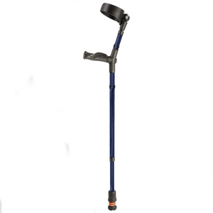 FLEXYFOOT COMFORT GRIP DOUBLE ADJUSTABLE CRUTCH - BLUE - RIGHT 