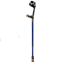 Load image into Gallery viewer, FLEXYFOOT COMFORT GRIP DOUBLE ADJUSTABLE CRUTCH - BLUE - RIGHT 