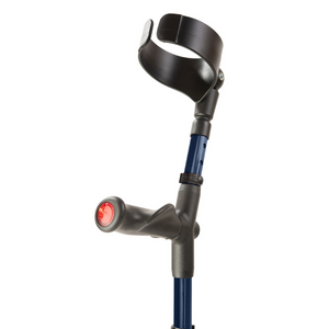 FLEXYFOOT COMFORT GRIP DOUBLE ADJUSTABLE CRUTCH - BLUE - RIGHT 