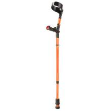 Load image into Gallery viewer, Flexyfoot Comfort Grip Double Adjustable Crutch - Orange - Left 