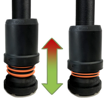Load image into Gallery viewer, Flexyfoot Comfort Grip Double Adjustable Crutch - Orange - Left 