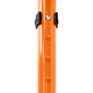 Flexyfoot Comfort Grip Double Adjustable Crutch - Orange - Left 