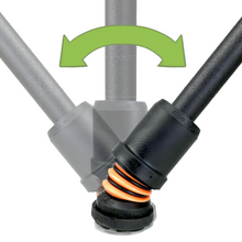 Load image into Gallery viewer, FLEXYFOOT COMFORT GRIP DOUBLE ADJUSTABLE CRUTCH - ORANGE - RIGHT 