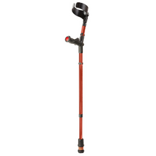Load image into Gallery viewer, Flexyfoot Comfort Grip Double Adjustable Crutch - Red - Left 