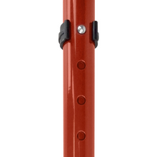 Load image into Gallery viewer, Flexyfoot Comfort Grip Double Adjustable Crutch - Red - Left 