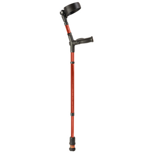 Flexyfoot Comfort Grip Double Adjustable Crutch - Red - Left 