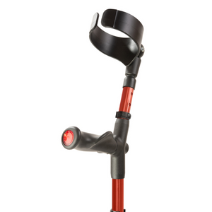 Flexyfoot Comfort Grip Double Adjustable Crutch - Red - Right 