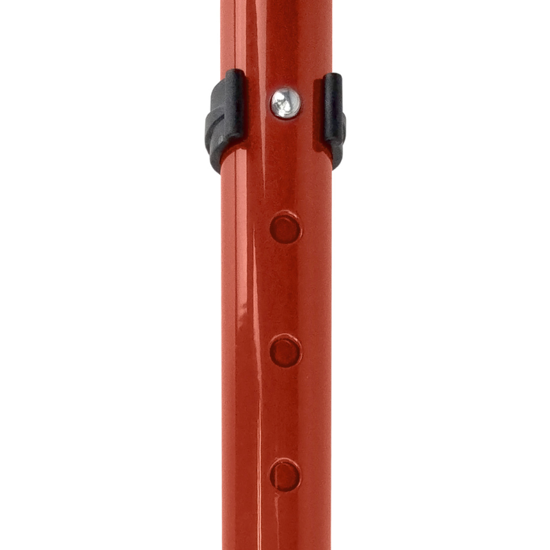 Flexyfoot Comfort Grip Double Adjustable Crutch - Red - Right 