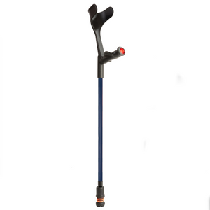 Flexyfoot Comfort Grip Open Cuff Crutch - Blue - Left