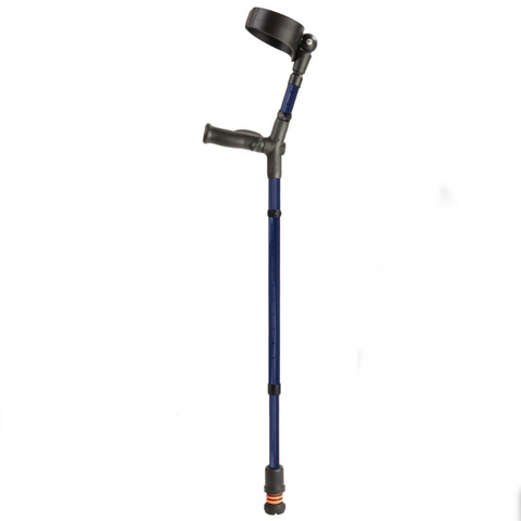 Flexyfoot Comfort Grip Open Cuff Crutch - Blue - Right