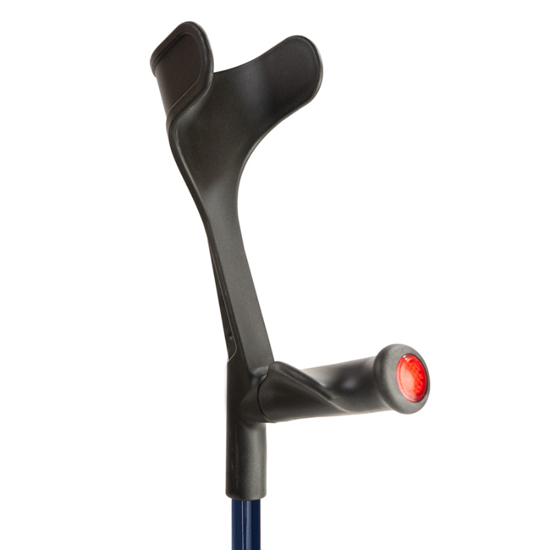 FLEXYFOOT COMFORT GRIP OPEN CUFF CRUTCH - BLUE - RIGHT